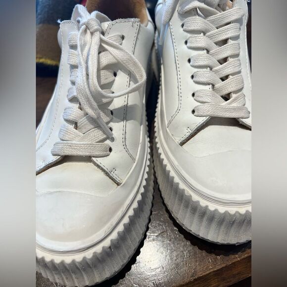 Jil Sander ~ White Low Top Platform Sneakers Euro 36 - Picture 6 of 9